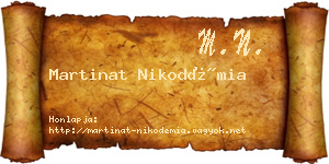 Martinat Nikodémia névjegykártya
